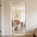 Lumizone Extra Tall Cat Gate 61.02" High Pressure Mounted 29.92"-34.24" Extra Wide 1.37" Gap No Drilling Auto-Close One-Handed Operation Tall Pet Gate for Dogs(White, 61.02" H x 29.92"-34.24" W)