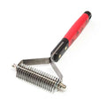 RYAN'S PET SUPPLIES Paw Brothers 20 Blade Medium Double WideDematting Undercoat Rake for Dogs and Cats, Professional Grade, Dog Shedding Brush, Stainless Steel Blades, Rounded Gentle Teeth