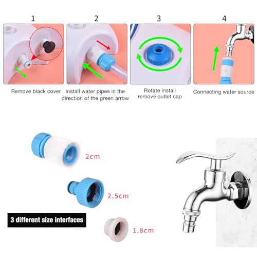 Dog Water Fountain Step On, Activated Dog Sprinkler, Outdoor Pet Drinking Dispenser, Dog Water Toy, Fresh Water Feeder with Hose for Small & Large Dogs Cats