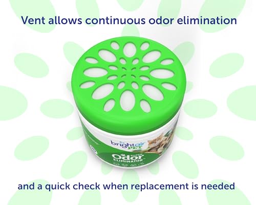 Bright Air 14 oz. Super Odor Eliminator, for Medium-Size Spaces, Cool Citrus Scent, Case of 6, Air Freshener, Natural Essential Oils, Lasts Up to 90 Days Each