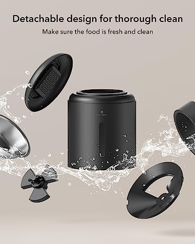 PETLIBRO Automatic Cat Feeder, Automatic Dog Food Dispenser with Freshness Preservation, 5L Timed Pet Feeders for Dry Food, Up to 6 Meals Per Day, Granary 5L Basic Button Type Black