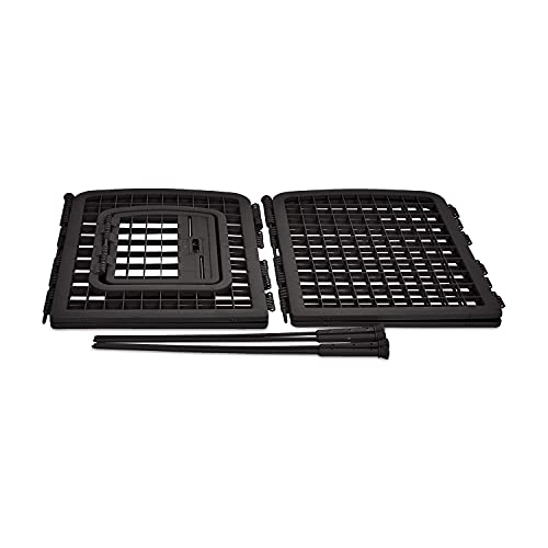 Amazon Basics 8-Panel Octagonal Plastic Dog Playpen, Portable Indoor/Outdoor Pet Fence with Gate, Exercise Pen for Puppies and Small Animals, 34 inches, Black