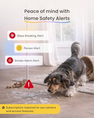Furbo Mini 360° [Subscription Required] New 2K QHD Pet Camera - Unlock w/Paid Plan: Dog & Cat Safety Alerts, Rotating Treat Toss, 2-Way Speaker (Low Risk, 3mo Min. Cancel Anytime)