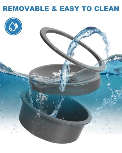No Spill Dog Water Bowl, Slow Drinking Non Spilling Water Dish, Fits into Elevated Pet Feeder, 30oz Messy Drip Proof Slobber Stopper Water Dispenser for Dogs
