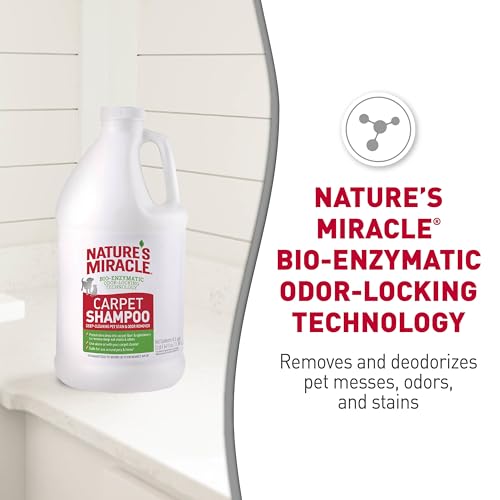 Nature’s Miracle Carpet Shampoo, Bio-Enzymatic Deep-Cleaning Pet Stain And Odor Remover, 64 oz