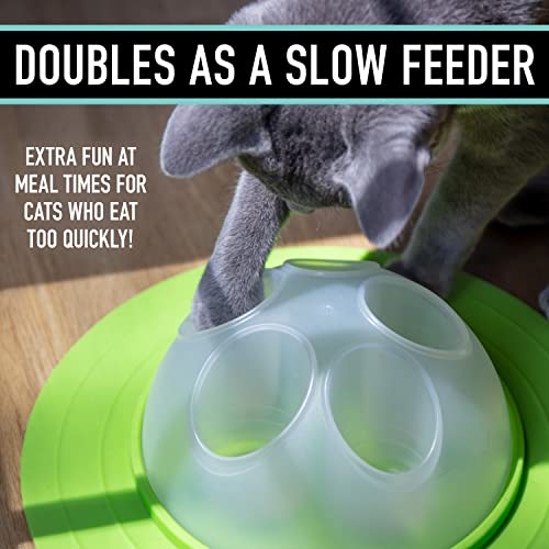 Franklin Pet Supply Co. Interactive Cat Digging Slow Feeder Bowl - Toy Bowl for Treats + Food - Scratching Feeder - Interactive for Cats + Kittens