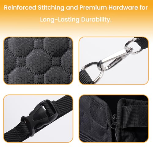 Buatis Large Dog Car Seat Cover with Dog Bed Mat for Back Seat Half - Single Seat Travel Hammock Extender, Waterproof Hard Bottom for Medium & Large Dogs, Car SUV Truck Vehicle