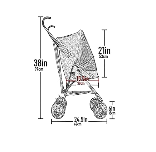 Pet Gear Travel Lite Plus Stroller, Compact, Easy Fold, No Assembly Required, Large Wheels for Cats and Dogs up to 15 pounds, Dark Charcoal