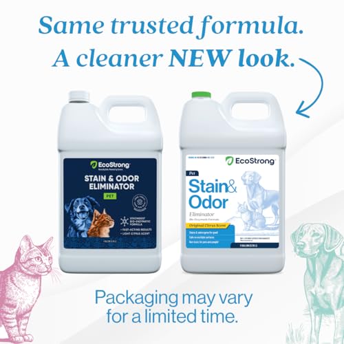 Eco Strong Pet Stain and Odor Remover - Cat Urine Enzyme Cleaner Destroyer, Urine Destroyer for Dogs, Pet Urine Enzyme Cleaner - 128 Oz