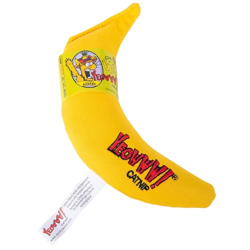 Yeowww! Catnip Chi-CAT-a Banana Toy for Cats - 7 Inches - Durable Cotton Twill - Made in the USA - Stuffed with Organically Grown Catnip
