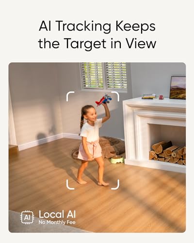 eufy Security 4K Indoor Cam S350, No Subscription, Dual Cameras, 8× Zoom, 360° Coverage, Works as a Pet Camera, Nanny/Senior/Baby Monitor, AI Auto-Tracking, Human/Pet/Cry Detection, 2.4/5 GHz Wi-Fi
