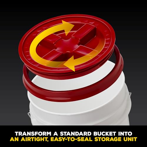 Gamma2 Gamma Seal Lid 3pk Combo for Utility Buckets - Fits 3.5, 5, 6 & 7 gallon buckets, Red, White & Blue, Made in USA