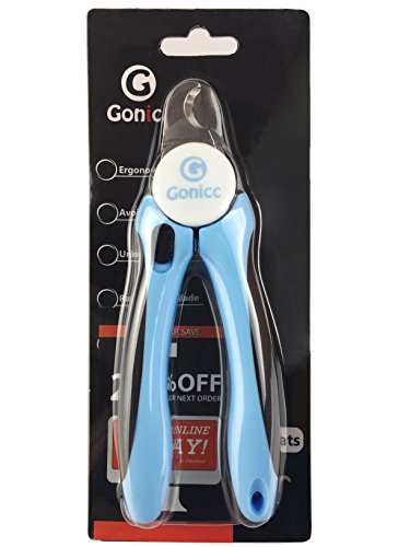 gonicc Dog & Cat Pets Nail Clippers and Trimmers - with Safety Guard to Avoid Overcutting, Free Nail File, Razor Sharp Blade - Professional Grooming Tool for Pets (for Large and Medium Dogs)
