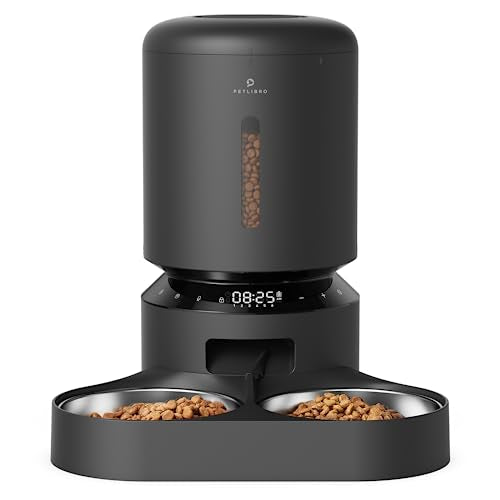 PETLIBRO Automatic Cat Feeder, Auto Pet Food Dispenser with Freshness Preservation, Timed Cats Feeders with Low Food Sensor for Dry Food, Up to 6 Meals Per Day, Granary Pet Feeder for Cats/Dogs