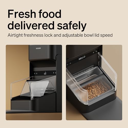 PETLIBRO RFID Automatic Cat Feeder, Collar Sensor for Personalized Meals, Cats Recognition, Diet Tracking and Anti-Stealing for Multi-Pets Homes and Different Diets, Wi-Fi Programmable Food Dispenser