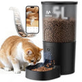 IMIPAW 5L Automatic Cat Feeder with Camera - AI Pet Recognition & Recording, Night Vision, 5G WiFi APP Remote Control, Two-Way Audio & Desiccant Bag, Timed Programmable Food Dispenser for Small Pets