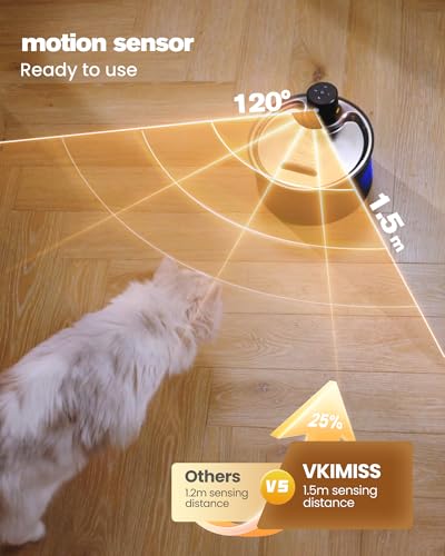 Wireless Cat Water Fountain Cordless: Battery Operated Cat Fountain - 108oz/3.2L Automatic Pet Water Dispenser Rechargeable Drinking Fountains for Cats Indoor with Motion Sensor Multiple Cats and Dogs