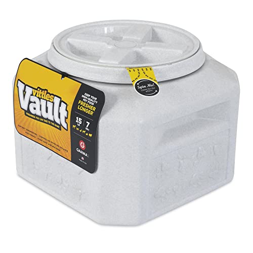 Gamma2 Vittles Vault Dog Food Storage Container with Airtight Lid, holds up to 10-15 Pounds of Dry Pet Food, Cat Kibble and Bird Feed, BPA Free, Made in USA