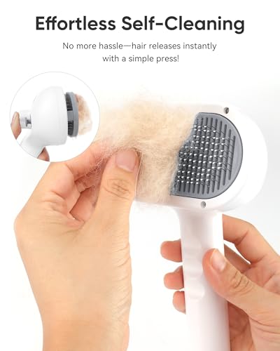 Pet Steam Brush Dog Cat 2026 New Grooming Comb for Shedding, Floating Hair, Smooth & Detangling, Gentle Cool Mist Softens Hair Reduces Static Helps Pets Who Dislike Bathing,Includes Waterless Shampoo