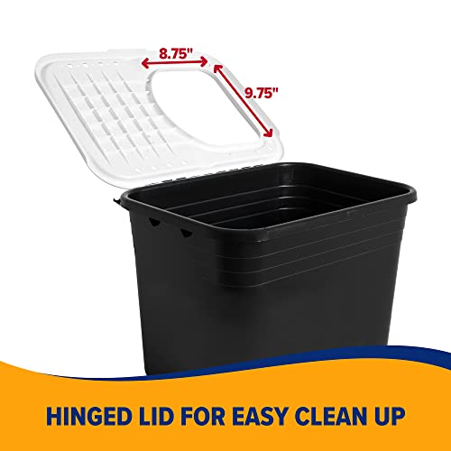 Arm & Hammer Premium Top Entry Litter Box with Filter to Clean Paws and Microban, Made in USA