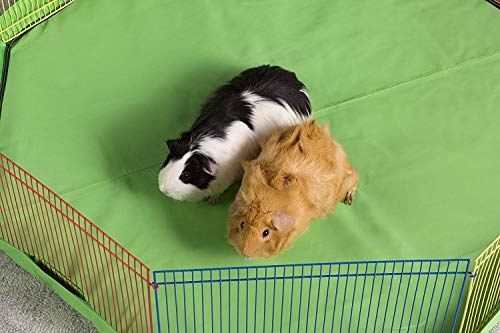 Prevue Pet Products Multi-Color Small Pet Playpen - Animal Pen for Rabbits, Guinea Pigs, Hamsters, Tortoises, Bunny Enclosure, Easy to Assemble, Indoor & Outdoor