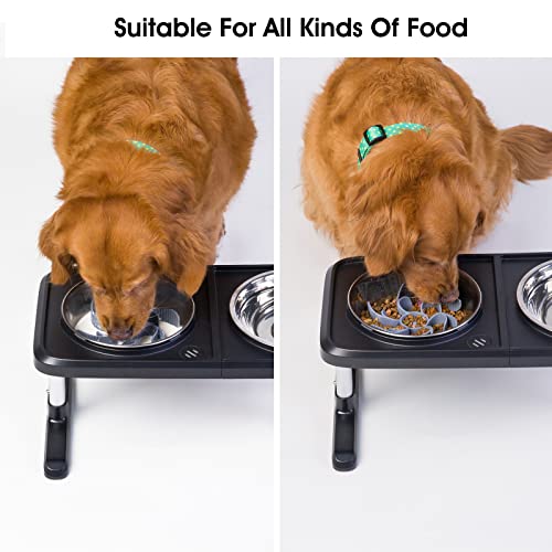 Keegud Slow Feeder Dog Bowls Insert [Octopus Suction Cups] Super Firm Slow Eating Dog Bowl [Cuttable] for Large Breed and Medium Size Dog Compatible with Regular and Elevated Dog Bowls (Turbine)
