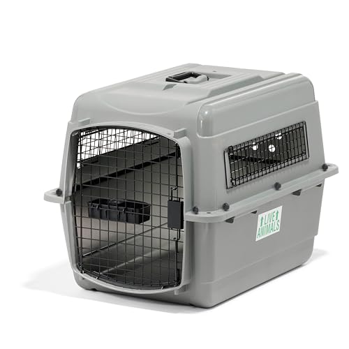 Petmate Sky Kennel - For Air and Travel, Airline Compliant Dog Crate for Pets up 15-30 lbs, Heavy Duty Dog Kennel, Made in the USA- 28 Inches