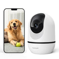WUUK 4MP Indoor Security Camera, Pan Tilt Cam for Baby Monitor, Wi-Fi Home Security Pet Camera for Dog or Cat, Motion Detection & Tracking, Night Vision, 2-Way Audio, Compatible with Alexa & Google