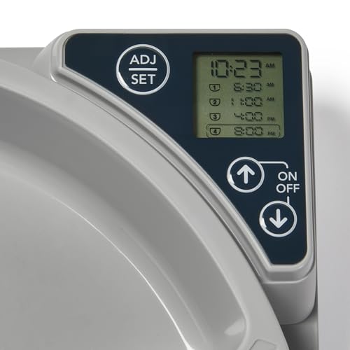 Cat Mate C500 Automatic 5 Bowl Digital Timer-Controlled Pet Feeder - for Cats and Small Dogs, Wet or Dry Food, Includes Twin Ice Packs, 5 Meals Up to 0.73 lb Each, White