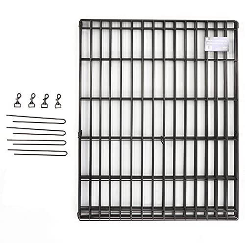 MidWest Homes for Pets Folding Metal Puppy / Dog Exercise Pen, Indoor/Outdoor Playpen with No Door, Provides 16 Sq Feet of Play Space, 30-Inches Tall, Black E-Coated