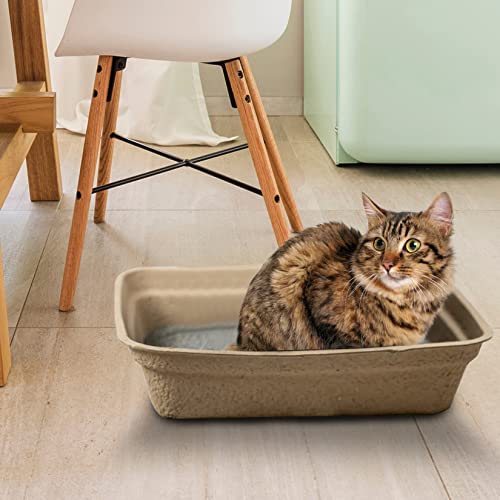 Disposable Litter Boxes (Brown, Large 8-Pack)
