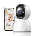 GUOANVISION Baby Monitor with Camera and Audio, 3MP Baby Camera for Room, 355° Pan Tilt, Smart Motion Tracking, 3X Zoom, Color Night Vision, Two-Way Talk, 5G/2.4G WiFi, SD/Cloud