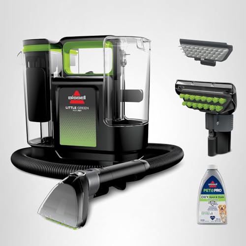 BISSELL® Little Green® Max Pet Portable Carpet and Upholstery Deep Cleaner, Car/Auto Detailer, with Self-Cleaning Tough Stain Tool and Pet Hair Removal Tool (3860)