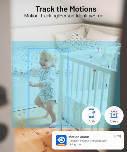 GALAYOU Indoor Security Camera 2K, Pet Camera, 360 Degree 2.4G WiFi Home Security Camera for Baby/Elder/Nanny with Night Vision, 24/7 SD Card Storage, Works with Alexa and Google Assistant G2-2Pack