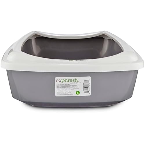 So Phresh by Petco Open Cat Litter Box Grey Large 19.5" L X 14.8" W X 4.3" H