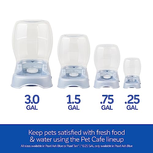 Petmate Pet Cafe Cat and Dog Gravity Water Dispenser - Water Bowl for Cats and Dogs, USA Made, 0.75 GAL, Pearl Gray