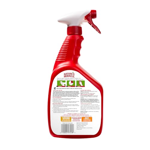 Nature’s Miracle Advanced Stain and Odor Eliminator Dog Spray, Fresh Scent, Severe Mess Enzymatic Formula For Tough Pet Messes, 32 oz