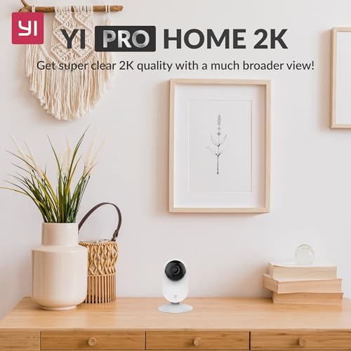 YI 2K 3MP Home Security Camera, Indoor Camera with Person, Vehicle, Animal Detection, Phone App for Baby, Pet, Dog, Monitoring, Compatible with Alexa