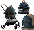 Pet Gear 3-in-1 Travel System, View 360 Stroller Converts to Carrier and Booster Seat with Easy Click N Go Technology, for Small Dogs & Cats, 4 Colors, Onyx- 4 Wheel