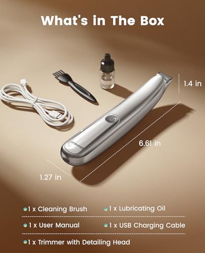 oneisall Dog Paw Trimmer, 2-Speed Up to 6500 RPM, 35dB Low-Noise Safe Pet Paw Trimmers with Curved Blade and LED Light, Cordless Pet Grooming Paw Clipper for Dogs, Cats, Paws, Ears, Face, Rump