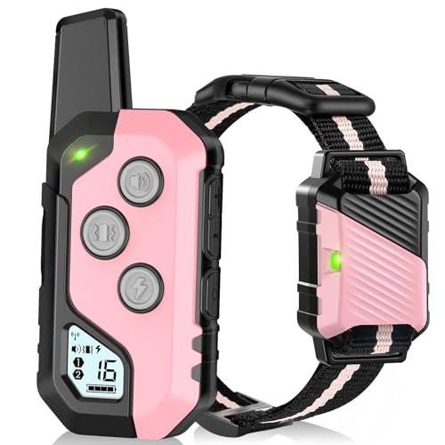Shock Collar for Dogs, IP67 Waterproof Dog Training Collar with Remote, 3 Training Modes with Beep, Vibration, and Safe Static, Rechargeable E Collar for Large Medium