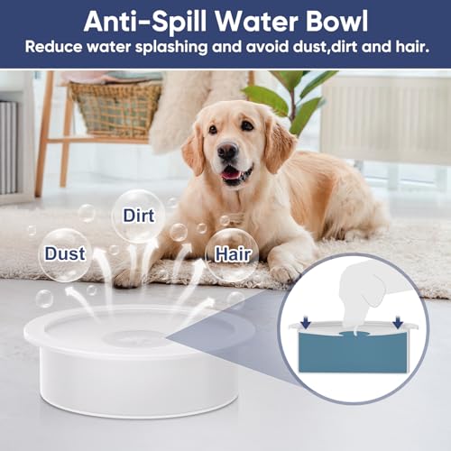 XIAZ Elevated Dog Bowls Large Breed Raised Dogs Bowl Stand Large/Medium Sized Dog Slow Feeder Dogs Bowls Food Water Stands 5 Heights Adjustable 9/11/12/14in Pet Feeder Dish Station