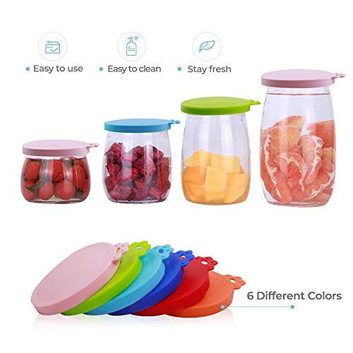Yobbai 6 packs Pet Food Can Lids, Food Safe BPA-Free & Dishwasher Safe, Can Covers Most Standard Size Dog and Cat Can Tops