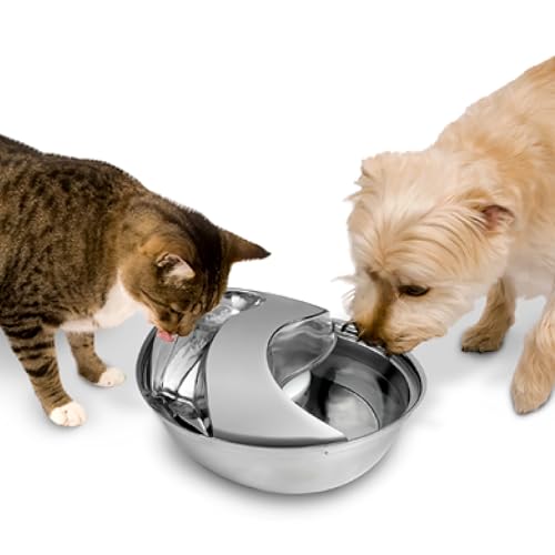 Pioneer Pet Stainless Steel Fountain Raindrop Design , 60oz