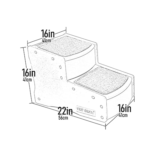Pet Gear Easy Step II Pet Stairs, 2 Step for Cats/Dogs up to 150 Pounds, Portable, Removable Washable Carpet Tread, No Tools Required, Coffee Bean