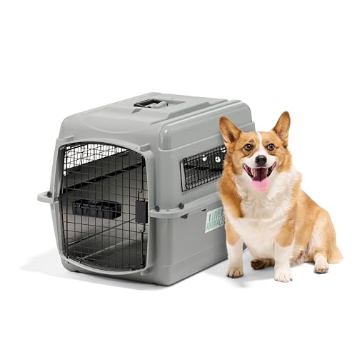 Petmate Sky Kennel - For Air and Travel, Airline Compliant Dog Crate for Pets up 15-30 lbs, Heavy Duty Dog Kennel, Made in the USA- 28 Inches