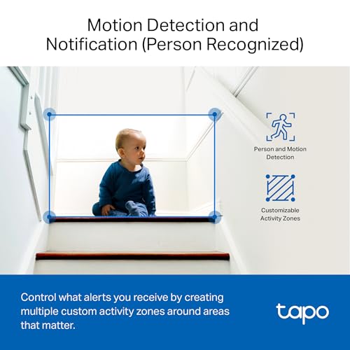 Tapo 1080P Indoor Wired Security Camera - Works as a Baby Monitor & Pet Camera, Motion Detection, 2-Way Audio, Siren, Night Vision, Subscription-Free Local Storage or Optional Cloud, C101