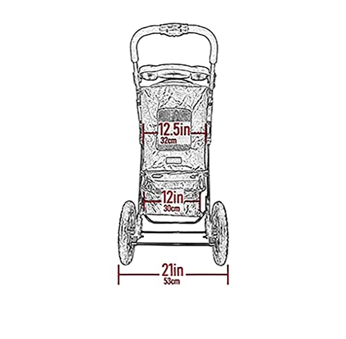 Pet Gear No-Zip AT3 Pet Stroller for Cats/Dogs, Zipperless Entry, Easy One-Hand Fold, Jogging Tires, Removable Liner, Cup Holder + Storage Basket, Sea Salt