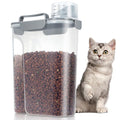 TBMax Large Cat Food Storage Container, Portable Dog Food Container with Upgraded Large Spout and Cup, Travel Pet Food Storage Dispenser for Small Animal Kibble Storage, Bird Seed Container - Grey