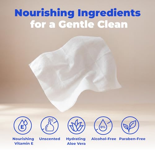 Best Pet Supplies 8" x 9" Large Unscented Dog Wipes - Cleaning and Deodorizing for Paws and Coat - Gentle Formula with Aloe Vera Vitamin E for Puppies and Cats - 100 Count